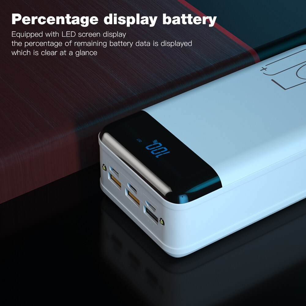 Power Bank 50000mAh 18W PD QC3.0 Quick Charge Poverbank External Battery Portable Powerbank 50000mAh for iPhone 12 Pro 11 Xiaomi