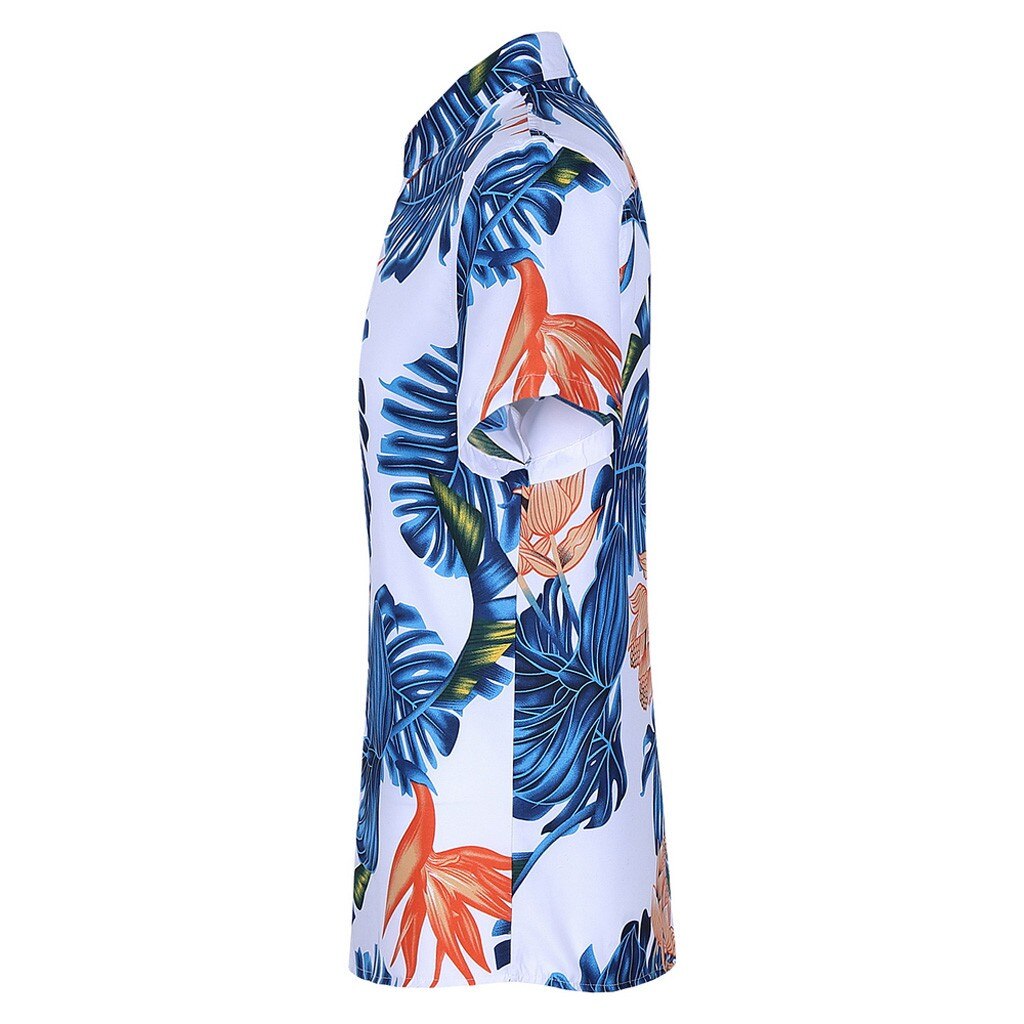 Camisa hawaiana para hombre, camisetas de verano estampadas informales para playa, ropa de de manga corta para hombre, camisetas holgadas hawaianas 22g3