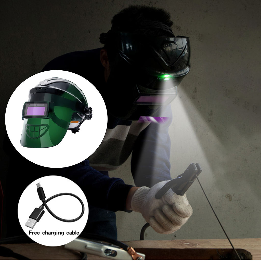 Escurecimento automático soldagem externa led óculos de luz gama 9-13