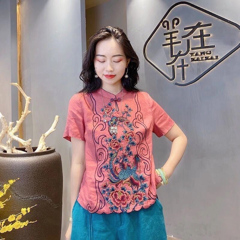 Vrouwen Tops Chinese Stijl Traditionele Dagelijks Hanfu Tang Pak Oude Chinese Kleding Voor Vrouwen Prachtige Geborduurde Kleding