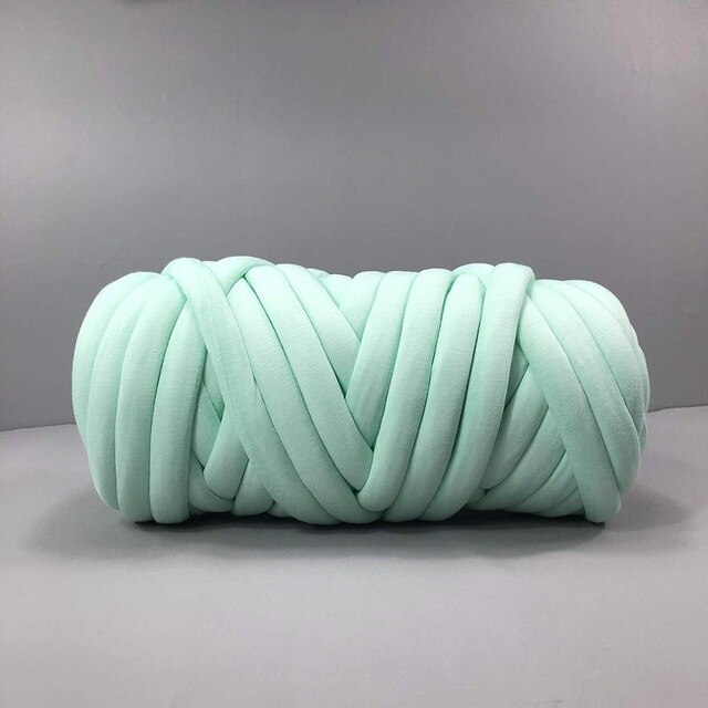Manta de punto de Super grueso para el hogar, 500g, trenza vegana, suave, tejido de brazo, alfombras, manta: Green