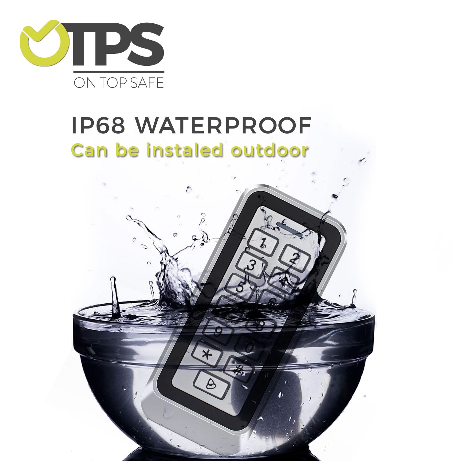 OTPS waterproof standalone out door access control kits metal keypad touch pad wireless wifi rfid card access control system: OTP621 125KHz