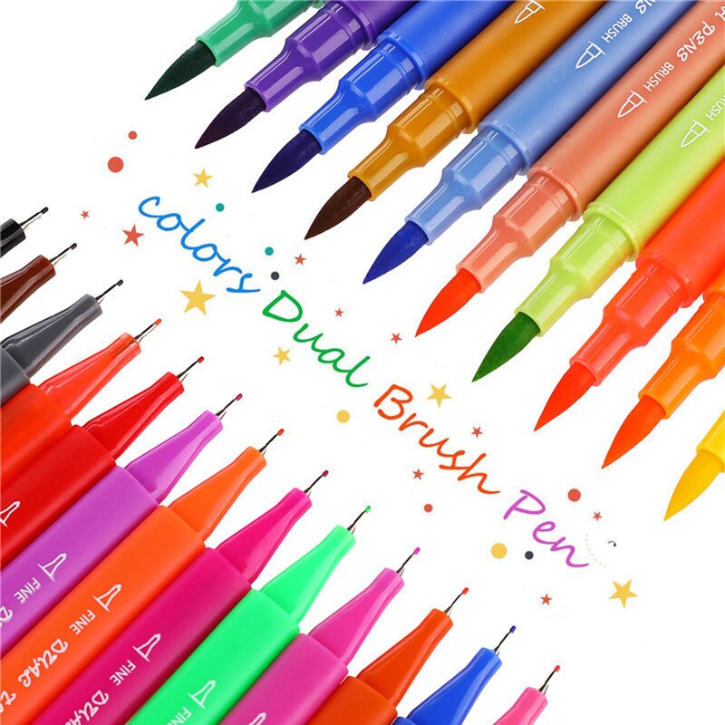 100 Kleuren Aquarel Borstel Pen Dual Tip Aquarel Markers Set Professionele Voor Tekening Schilderen Schoolbenodigdheden Briefpapier