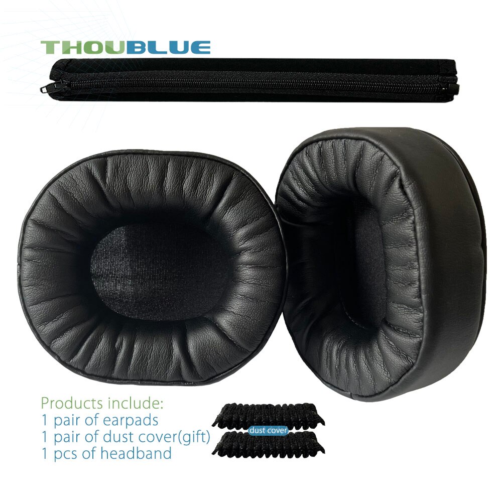 THOUBLUE-almohadillas de repuesto para auriculares Bluedio T6, T6S, T6C, T7, T7 +, cubierta de espuma viscoelástica