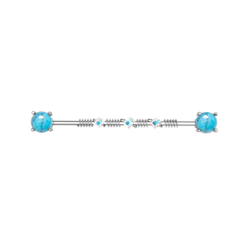 Schmetterling Pfeil Industrielle Hantel für Frauen Männer Stahl CZ Knorpel Wendel Ohrringe Zucht Karosserie durchbohren Schmuck Oreja 14G x 38mm 1PC: 2396-SR