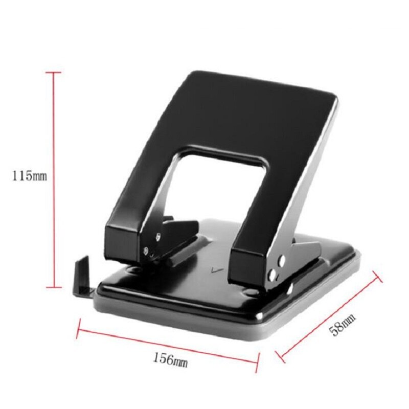 Heavy Duty 2-Hole Punch Metal 2 Holes Puncher Machine Save Effort Comfort Handle Perforadora De Papel; 40-Sheet Capacity