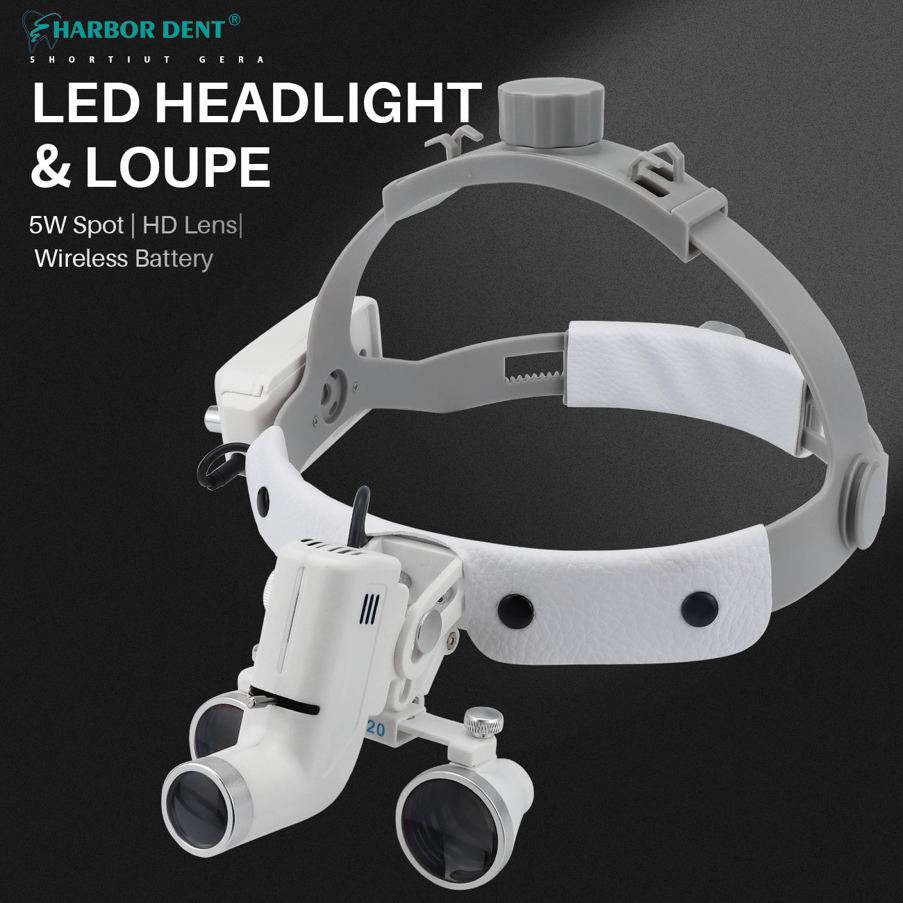 5W Dental LED Head Light Lamp For Binocular Loupes Brightness Spot Ajustable Dentist Lab Headlamp Surgical Headlight