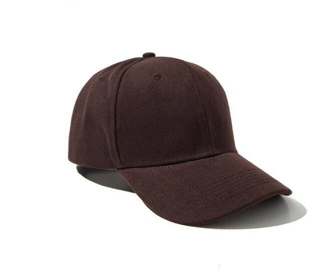 15 Color! Summer Autumn Soild Men Women Baseball Cap Adhesion Hat HipHop Adjustable Cool Sunhat: Brown