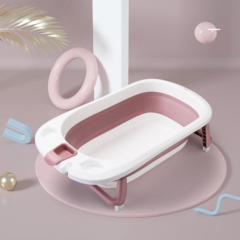 Foldable Bathtub Portable Plastic Tub Bebe Basin Kids Baby Bath Tub
