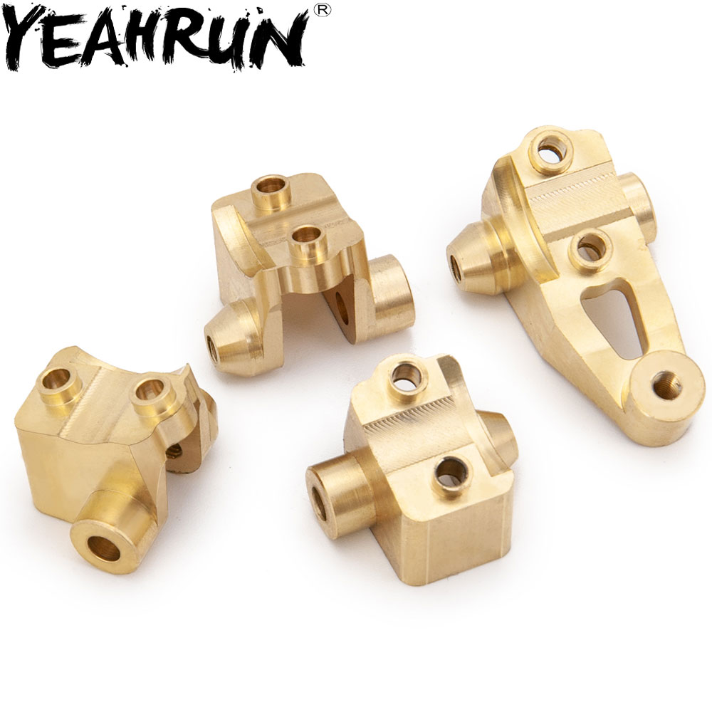 YEAHRUN Brass Lowering Shock Mount - 45g Heavy Duty for Traxxas TRX-4 1/10 RC Crawler