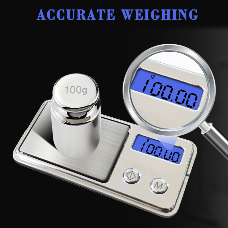 100g*0.01g mini sieraden zakweegschalen, zeer nauwkeurige elektronische weegschalen voor het wegen van gouden en diamanten sieraden