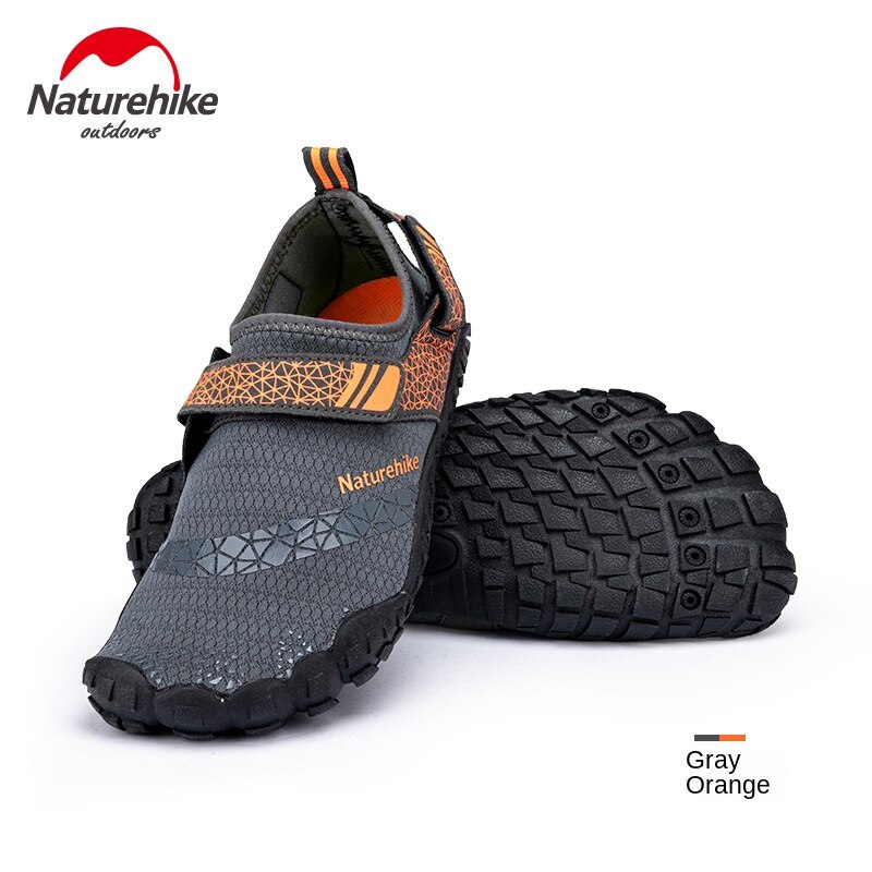 Naturehike gummisåle vadesko sklisikre menn kvinner myke sko dykkestøvler strandsokker sko svømmesko  nh20 fs 022: Grå oransje / Xl  43 44