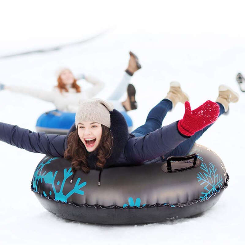 Oppustelig skiring med håndtag, skirør tykkere version er mere holdbar til udendørs skiløb for børn og voksne