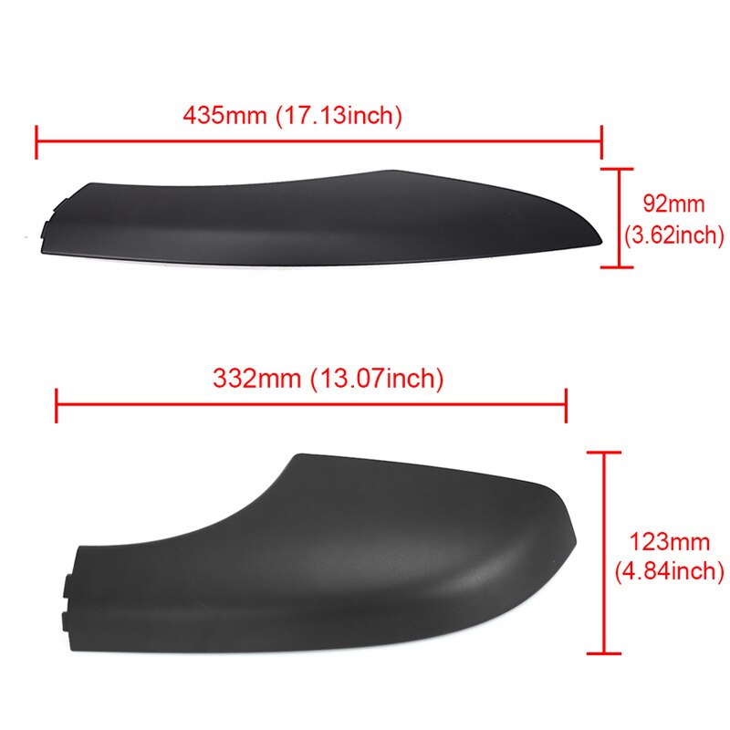 Car Roof Rack Cover Front Rear Roof Bar Luggage Rack Guard Roof Rail End Shell set for Skoda Yeti SUV Black