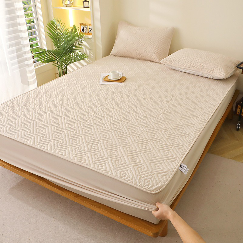 Funda de colchón para el hogar, impermeable, gruesa, acolchada, impermeable, sábana ajustable transpirable (sin funda de almohada), 1 ud.