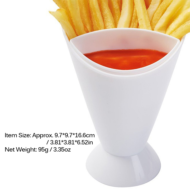 Assortert saus ketchup syltetøy dyppe kopp bolle pommes frites kjegle salat dypping kopp retter potet verktøy kjøkken tilbehør hjem