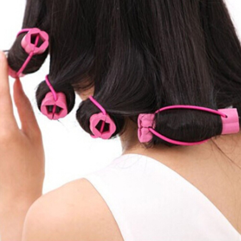 6 stuks magische schuimspons haarkrultang diy golvend haar reis thuisgebruik zachte haarkrultang rollers stylingtools
