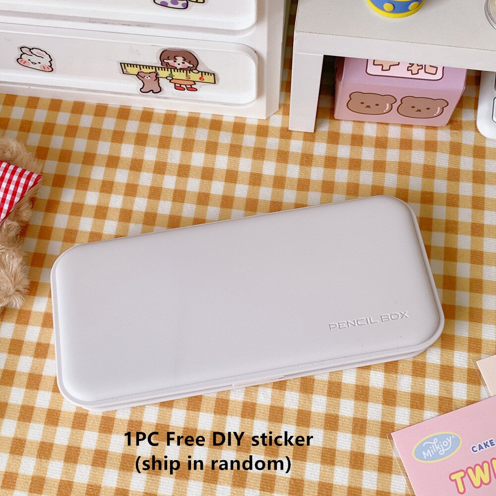 Minkys Kawaii Diy Gratis Stickers Pennenbakje Penhouder Pencilcase Organizer School Briefpapier: light grey