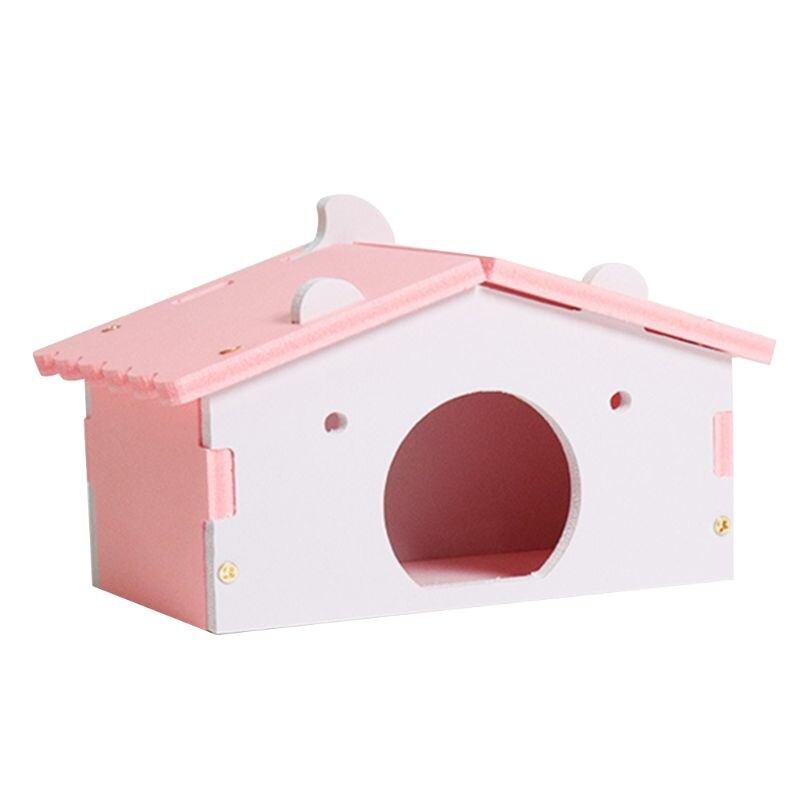 Hamster husbure til rotte mus sjov hamster reden villa farverig træ seng hus: Mørk khaki