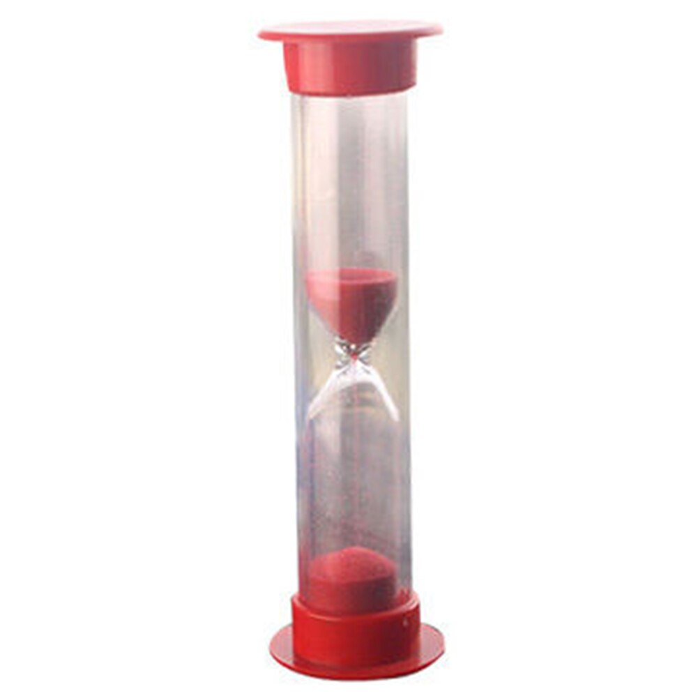 2/3/5/10 Minutes Mini Sand Timer Glass Sand Dropping Time Counter Glass Hourglass Timer Clock Home Decorations: red / 5min