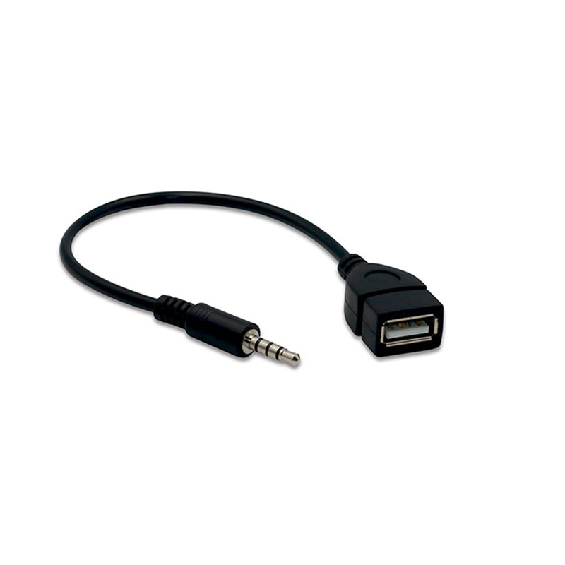 3.5mm Male Audio AUX Jack naar USB 2.0 Type A Vrouwelijke OTG Converter Adapter Kabel