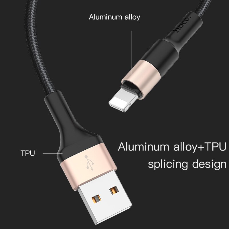 HOCO USB Kabel Voor iPhone 11X8 7 6 5 6s plus Snelle Oplaadkabel Telefoon USB Data kabel Voor Apple IOS 11 iPad USB Lader Kabel