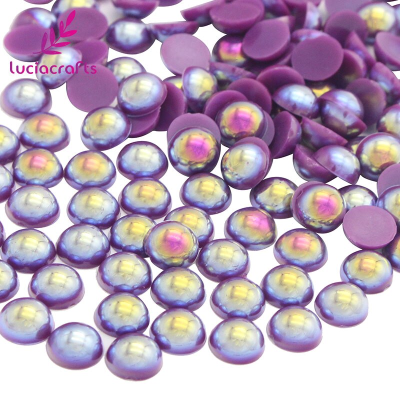 ! 5mm veelkleurige abs imitatie parels kralen halfronde parel nagelkunst telefoon schoenen accessoires 500 stuks  f0108