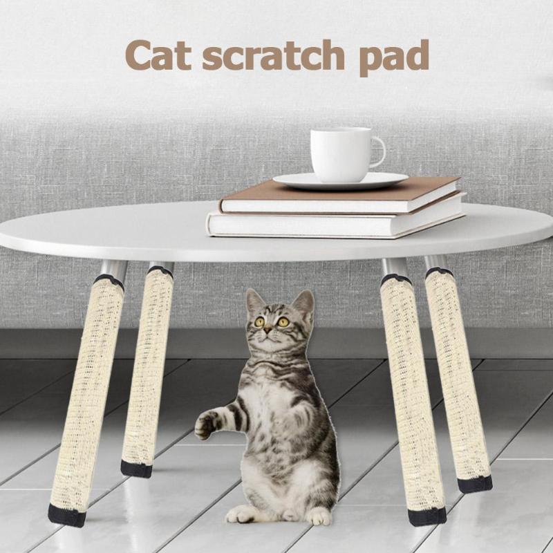 Kat træ kat klatrestativ kæledyr kat ridse sisal mat diy katte ridsestol legetøj sofa klo beskytter til møbler benbeskyttelse