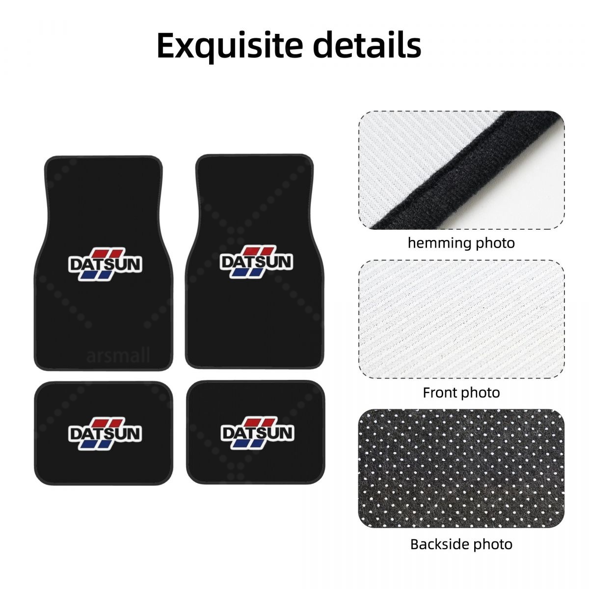 Datsun Car Floormat Heavy Duty Front Rear Rubber Floor Mats Carpet Floor Protection Fits Most Vehicles