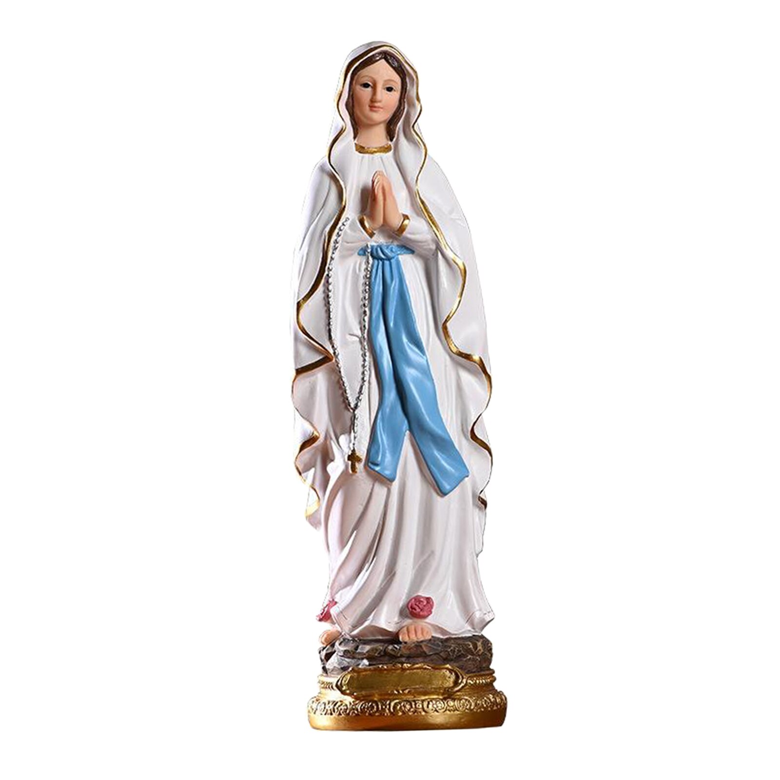 30cm Catholic Resin Our Lady of Lourdes Virgin Mary Statue Figure Home