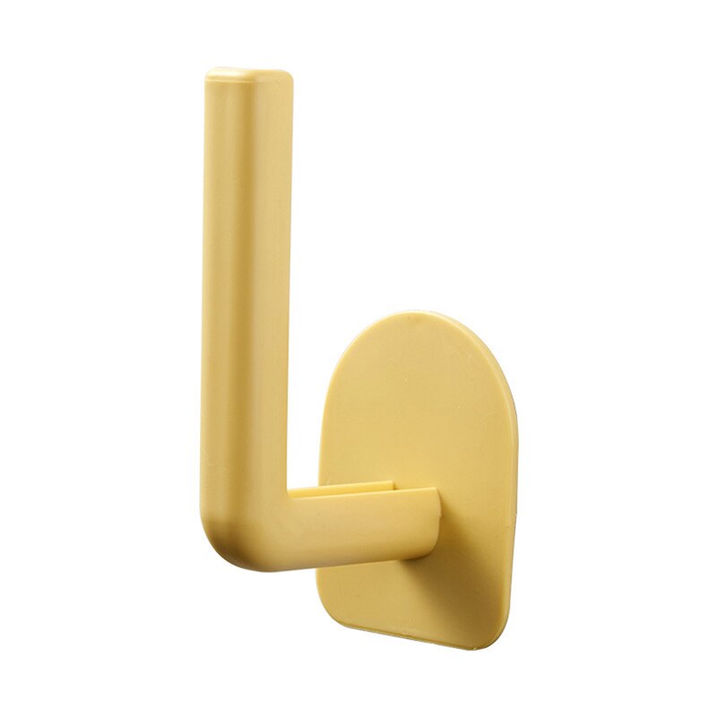 2Pcs Naadloze Stickers Opbergrek Huishouden Rack Wall Mount Organizer Holder Hook Punch-Gratis Keuken Badkamer Woonaccessoires: yellow 1pcs