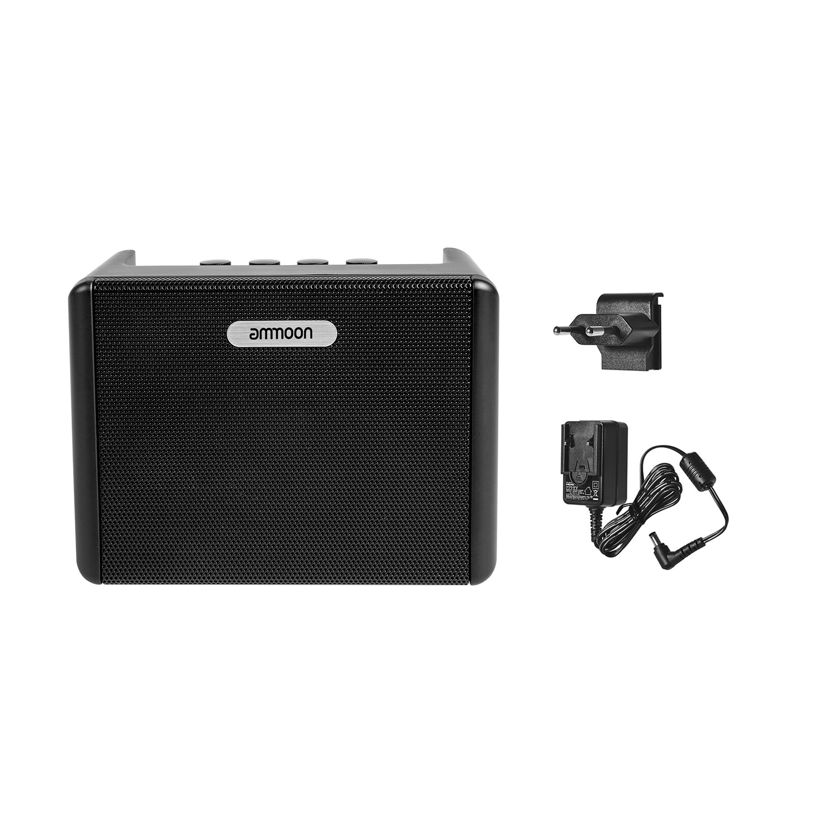 Ammoon-Amplificador de guitarra eléctrica de escritorio AM-3, amplificador de 3,2 W, efectos de retardo de distorsión integrados con salida de auriculares de 3,5mm, entrada Aux: EU Plug