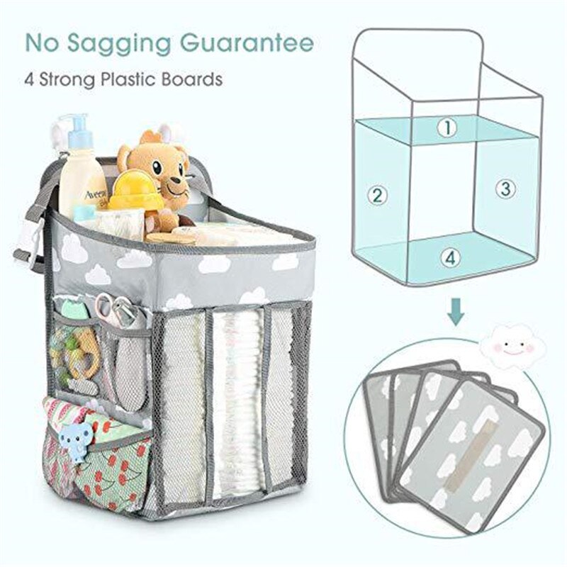 Große Kapazität Tragbare Baby Krippe Organizer Windel Tasche Baby Kindergarten Organizer Bett Hängenden Beutel Baby Wesentliche Wiege Lagerung Tasche
