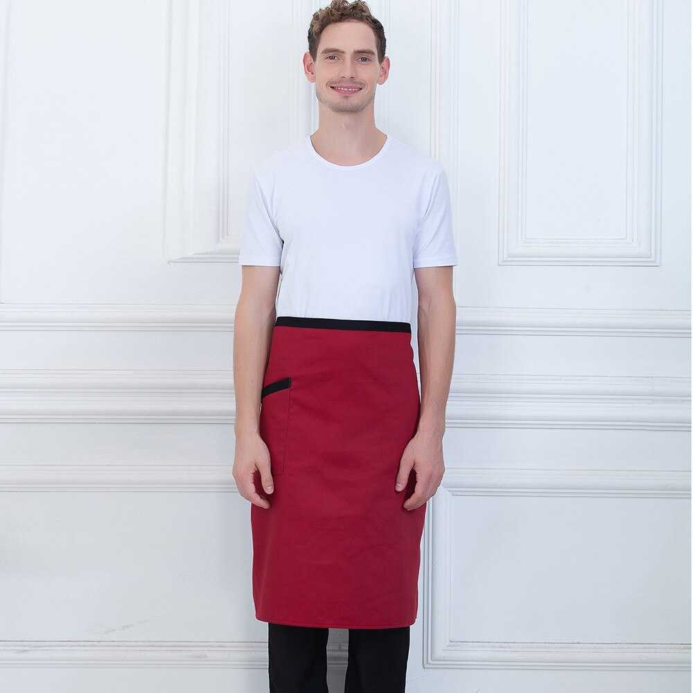 Männer Frauen Halb Schürzen Reine Farbe Einstellbare Küche Arbeit Tragen Schürzen Koch Restaruant Lebensmittel Service Kellner Uniformen Schürze