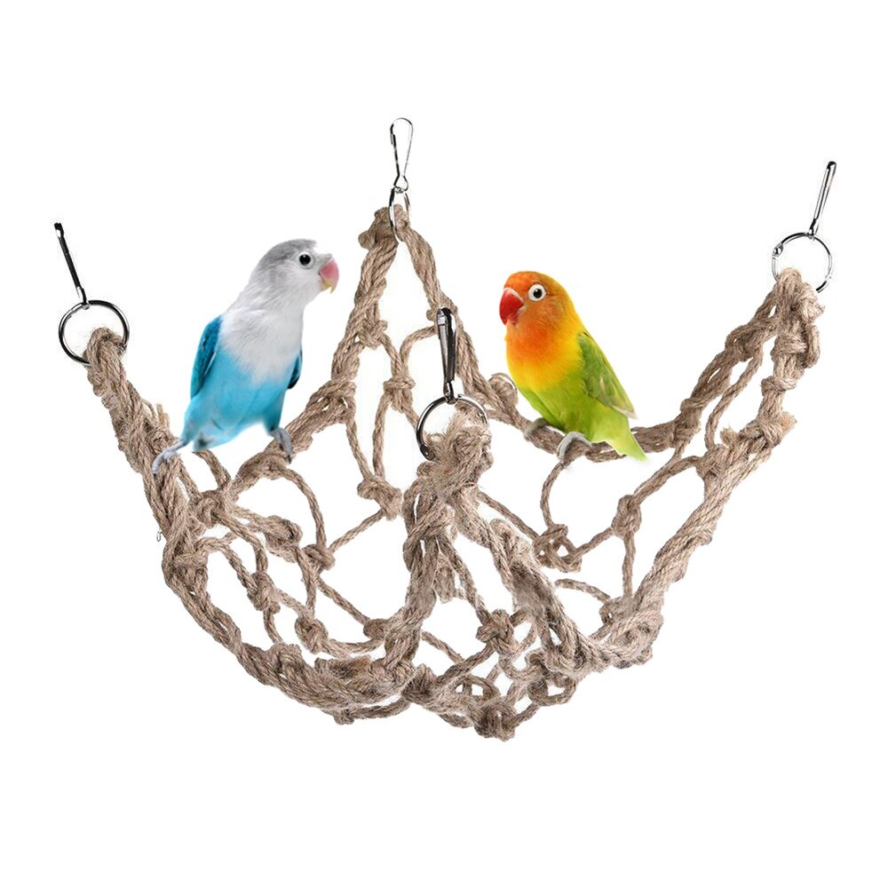 Jaula de cáñamo para escalada de aves, juguetes, jaula para escalada, cama para mascotas, jaula para pájaros