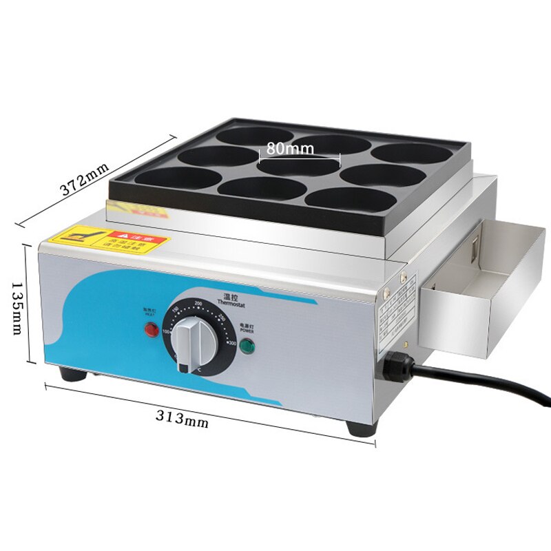 RJ-9KE Egg burger machine oven commercial electric Chinese hamburger machine red bean cake machine egg meat burger machine