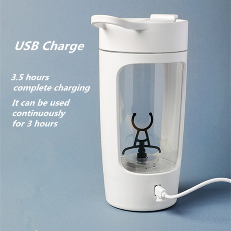 600Ml Wei-eiwit Automatische Mixer Mok Shaker Fles Zelf Roeren Mok Usb Charge Bidon Draagbare Voor Gym tritan