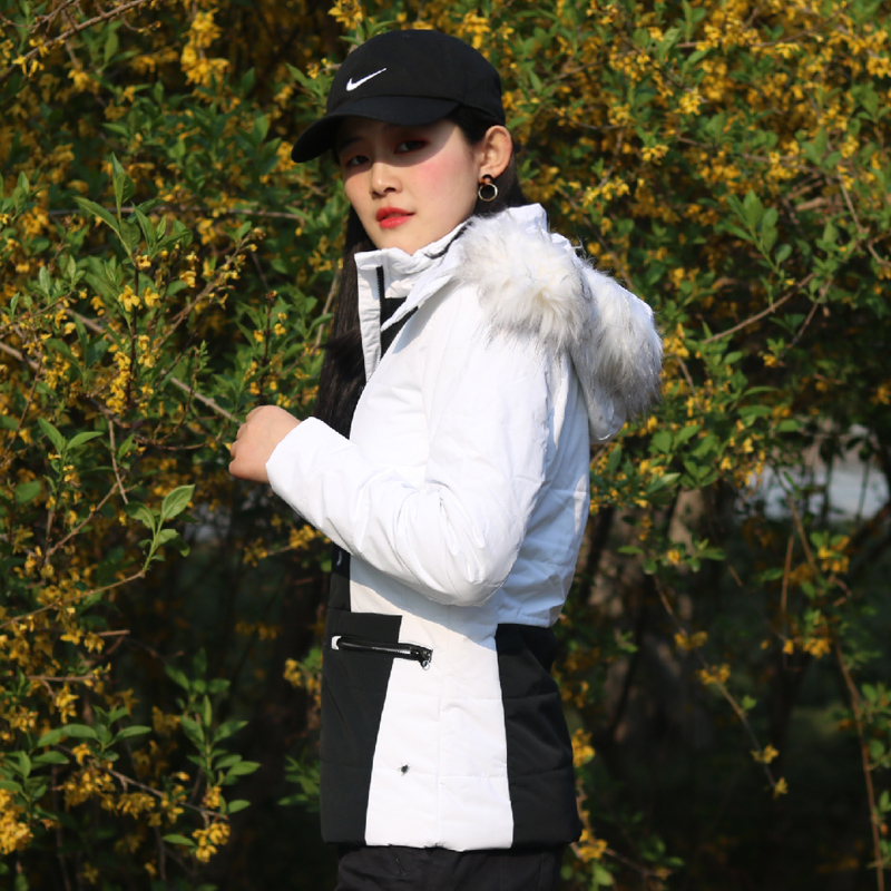 (Gebrochen Code) futter Baumwolle gefütterte Jacke frauen Herbst Und Winter Sport Und Freizeit Mit Kapuze Winddicht Wärme Und Baumwolle Jacke