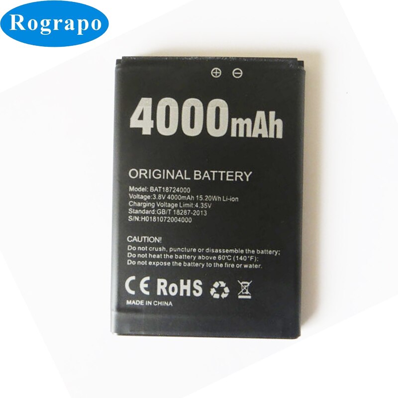 Officiële 4000 Mah Vervangende Batterij Voor Doogee X70 BAT18724000 Mobiele Telefoon Batterijen
