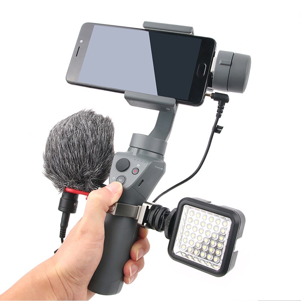 Ruigpro-Adaptador de zapata /fría Ant para DJI OSMO Mobile 2, montaje de cardán, micrófono/luz LED/Monitor/mini trípode