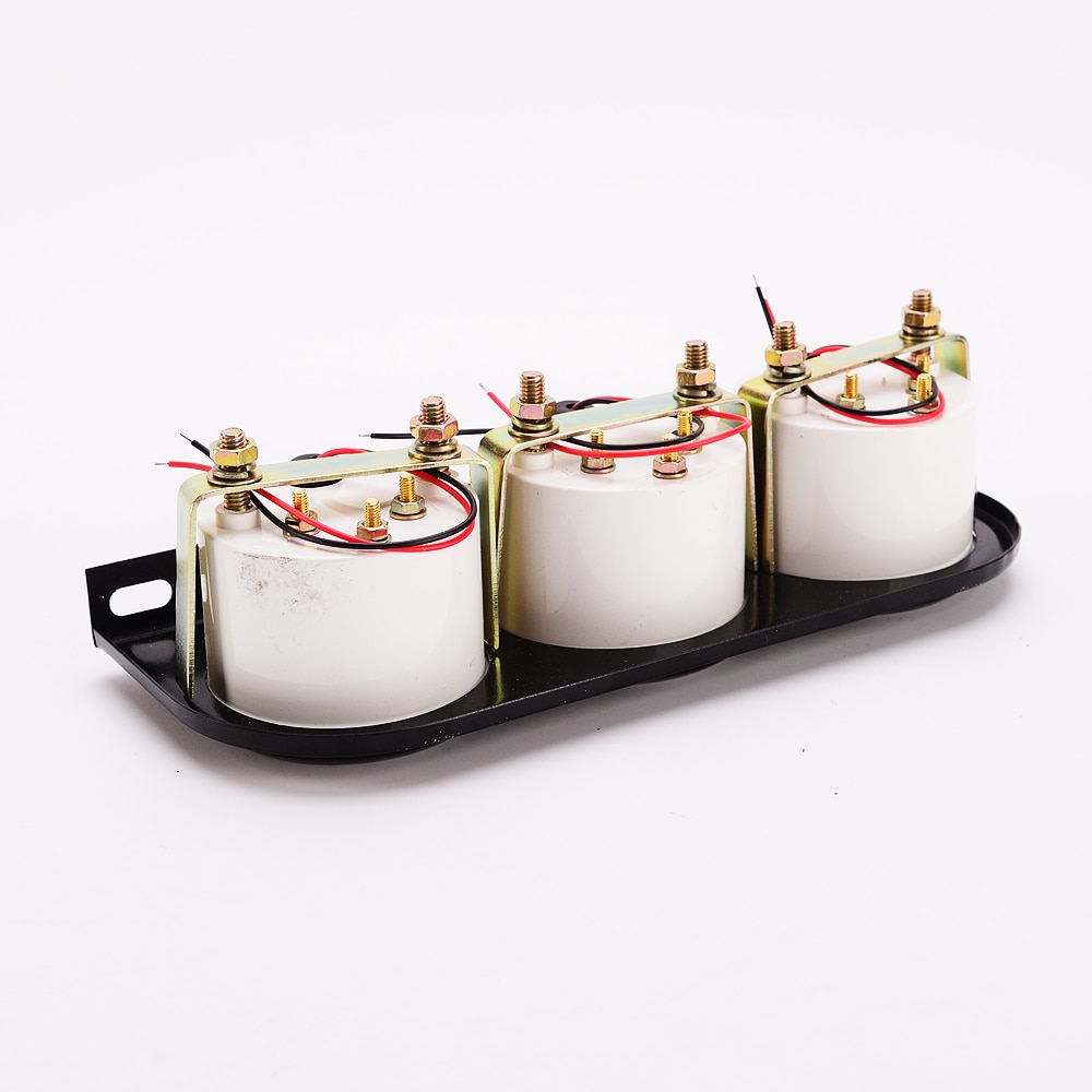 52mm Triple Gauge Set Oil Temp Oil Pressure Water Temp Meter Testing, Dial Face, Black Bezel