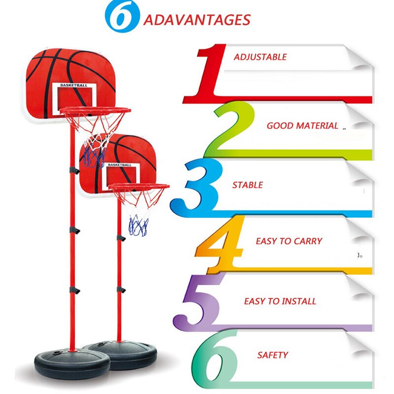 Regolabile per Bambini Giocattolo Palla Da cestino Del Cerchio all'aperto interno di Formazione di cestino Da Tavolo Attività di Gioco Portatile cestino Tabellone