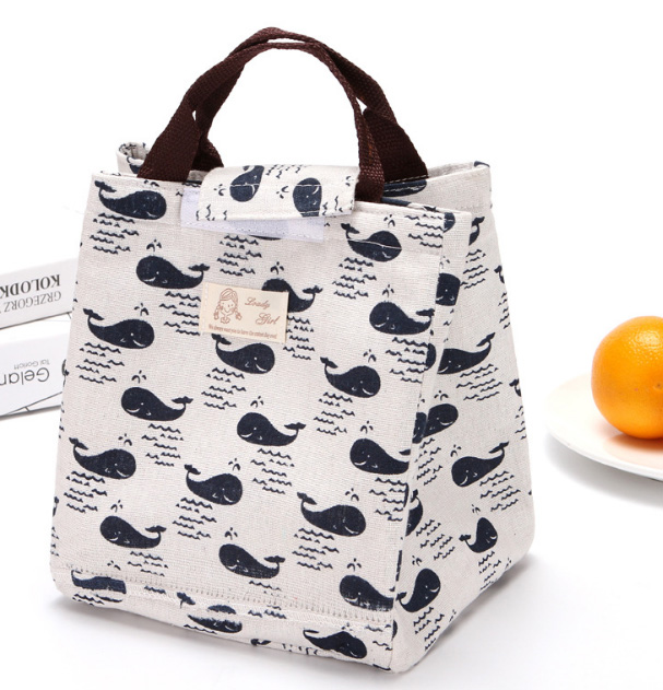 Waterdichte Lunch Tas Voor Vrouwen Kinderen Mannen Cooler Lunchbox Tas Tote Canvas Lunch Tas Fles Isolatie Pakket Draagbare: 3