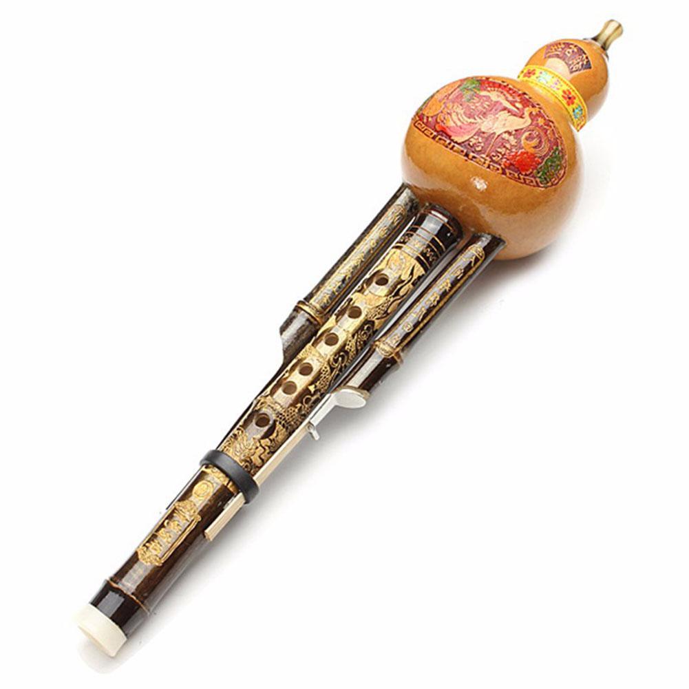 Kinesisk håndlavet hulusi kalebas cucurbit fløjte etnisk musikinstrument c nøgle bb tone til begyndere musikelskere