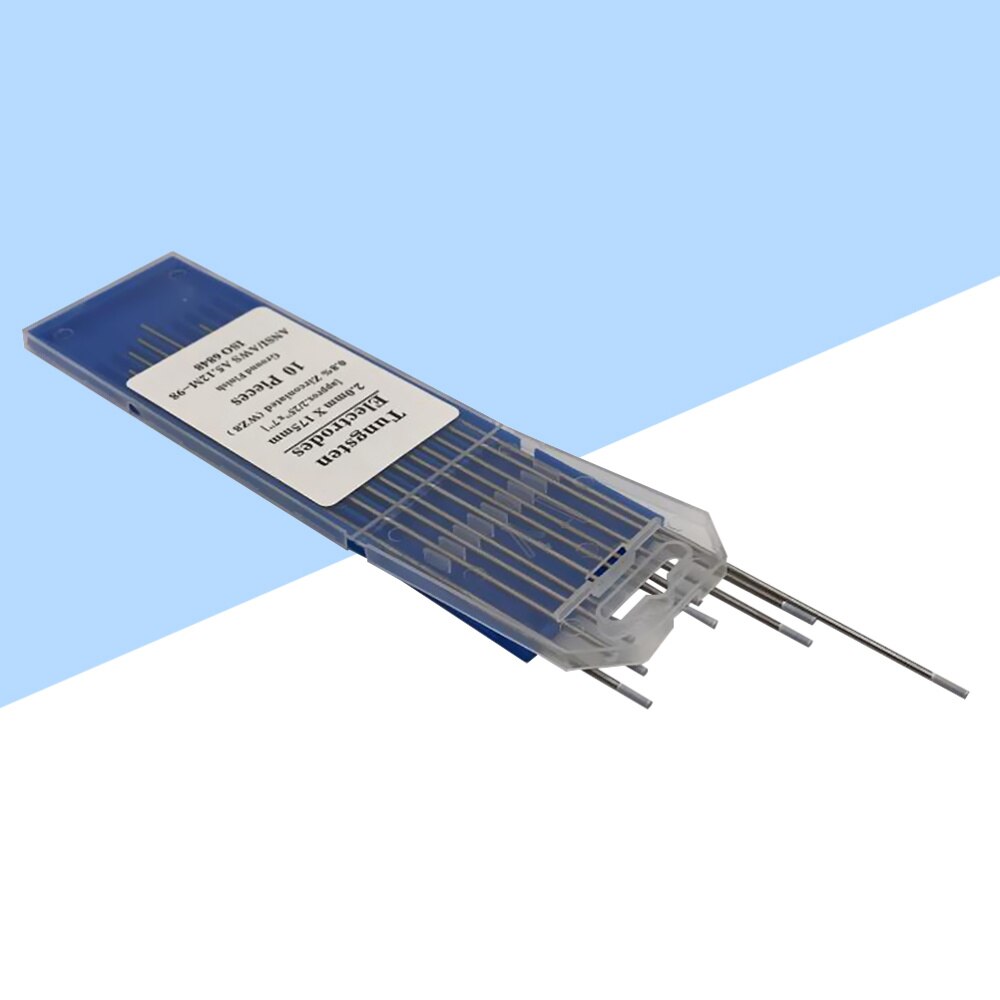 10 uds/1 bolsa TIG electrodos de tungsteno de soldadura 0.8% zirconiado WZ8 electrodos de tungsteno varillas de soldadura (1,0 MM x 150MM): Silver 9