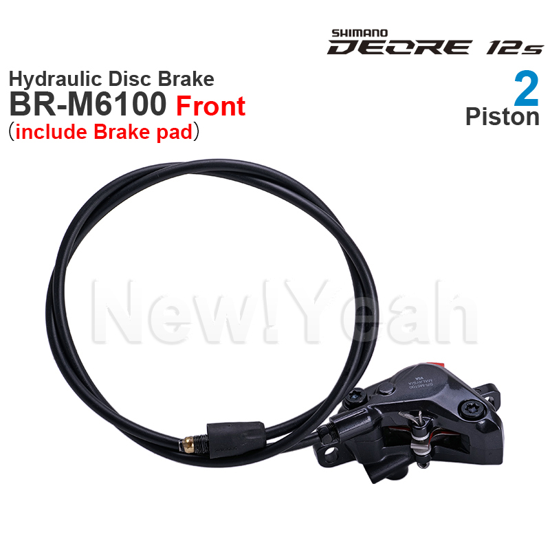 SHIMANO-freno de disco hidráulico DEORE M6100 M6120, 2 / 4 pistones, palanca de freno M6100 M6120, piezas de pinza de freno: Borgoña