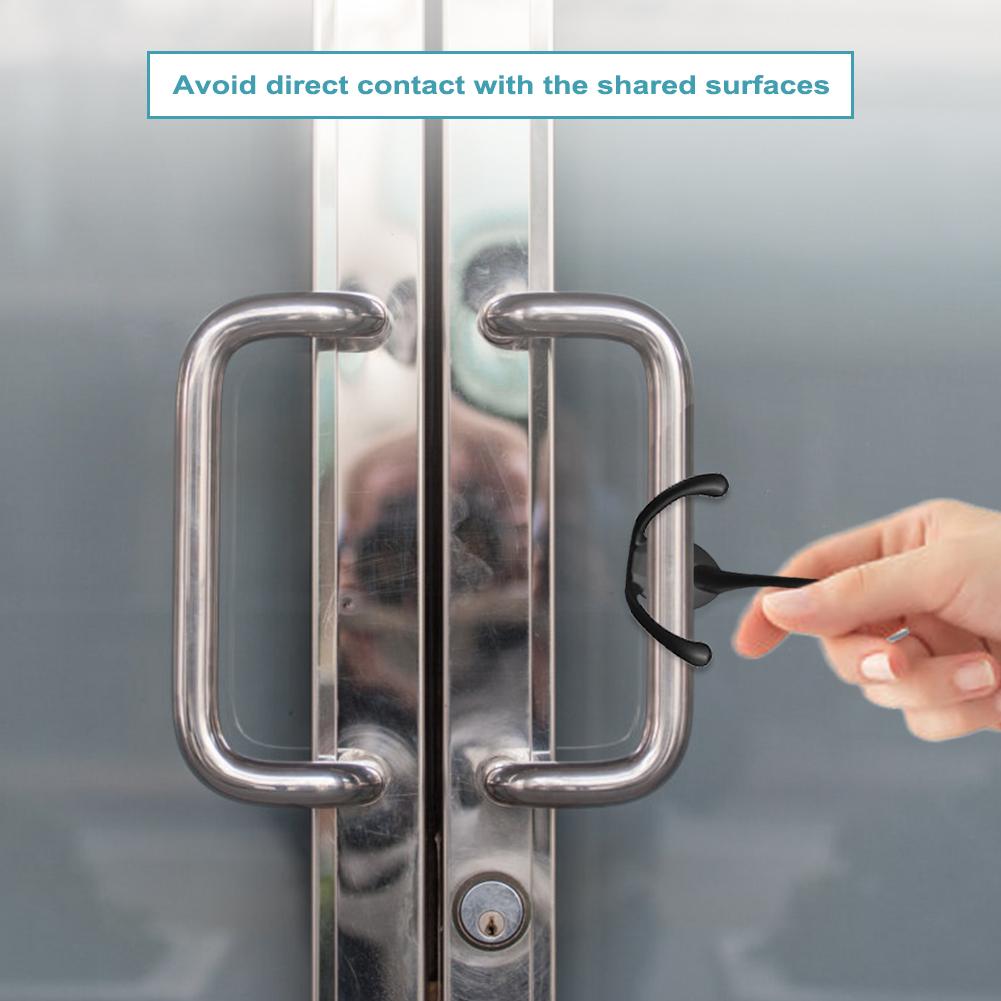1 pièces sans contact ouvre-porte porte-clés Portable Anti germe ascenseur bouton poignée de porte Assistant sans contact ouvre-porte sans contact