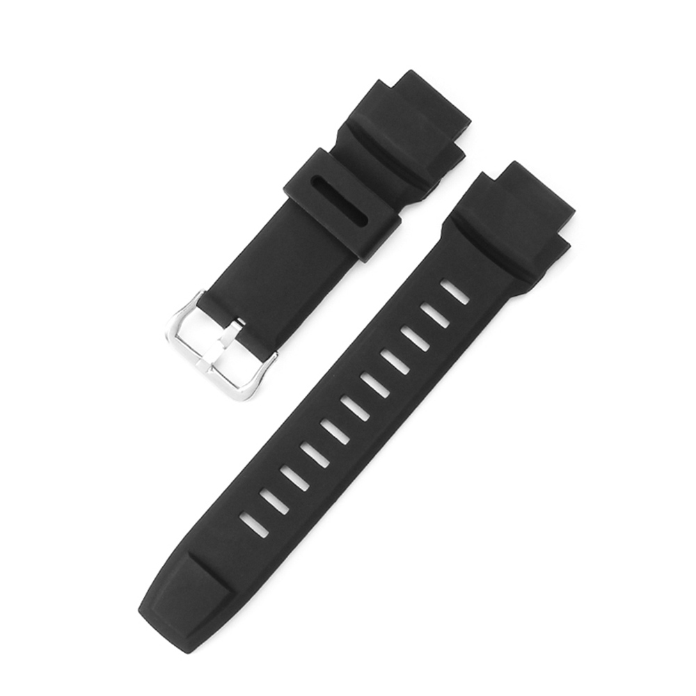 20mm Silicone Watch Strap for Casio Bracelet Calculator Digital Watch Band W- 720 W-722 W-741 WL-100 CA-53W CA53 CA 53 CA-61: Coal Black