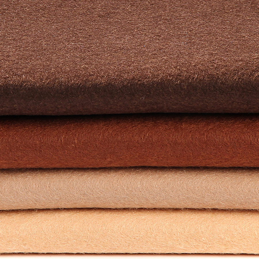 90X92CM Brown Series 1.4MM Soft Felt Fabric Sheet DIY Pure Khaki Non-woven Cloth For Home Decoration Handmade Sewing Crafts
