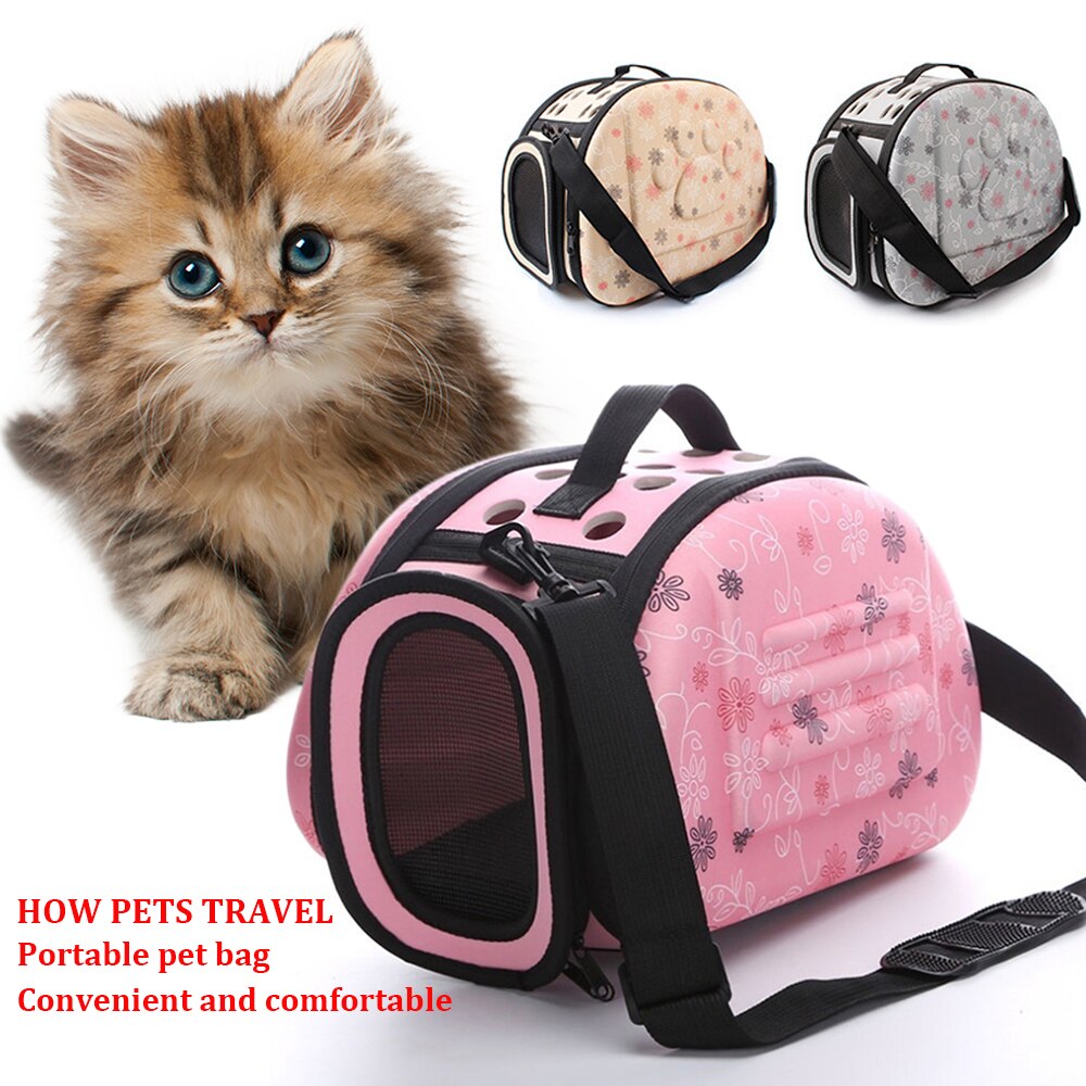 Eva dyretransporttaske bærbar kæledyrstaske, der bærer til katte, rejsetaske til kæledyr, skuldertasker til hvalpe